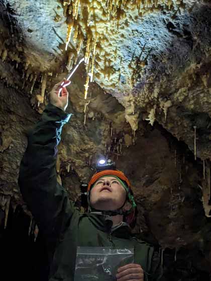 Lint camp in Lehman Cave