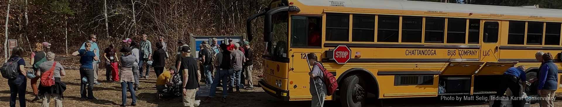 Cavers on a field trip